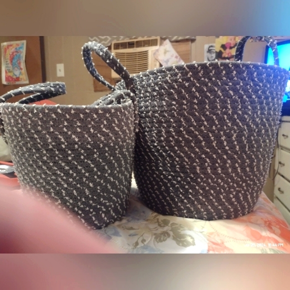 2 Haystack Mountain Coiled Rope Storage Baskets - Picture 2 of 7